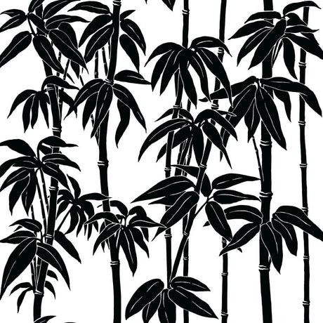 Japanese Bamboo Wallpaper, Cocolea Natty & Polly, Magpie, Per roll (61.5 cm × 10 m),
