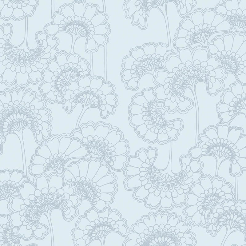 Japanese Floral Wallpaper, Cocolea Natty & Polly, Antarctic, Per roll (61.5 cm × 10 m),