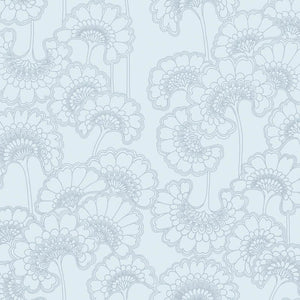 Japanese Floral Wallpaper, Cocolea Natty & Polly, Antarctic, Per roll (61.5 cm × 10 m),