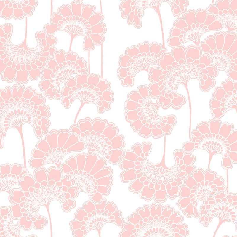 Japanese Floral Wallpaper, Cocolea Natty & Polly, Macaron, Per roll (61.5 cm × 10 m),