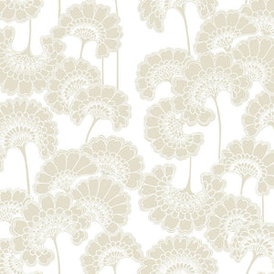 Japanese Floral Wallpaper, Cocolea Natty & Polly, Page, Per roll (61.5 cm × 10 m),