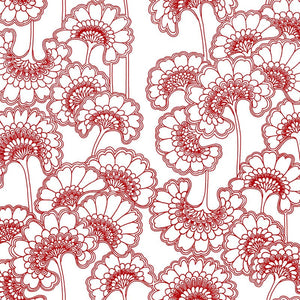 Japanese Floral Wallpaper, Cocolea Natty & Polly, Tanami, Per roll (61.5 cm × 10 m),