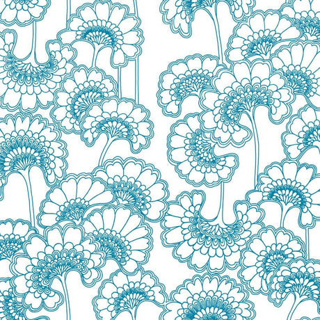 Japanese Floral Wallpaper, Cocolea Natty & Polly, Waterfall, Per roll (61.5 cm × 10 m),
