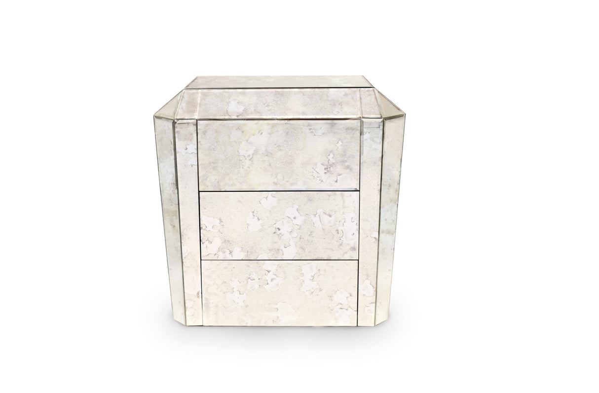 Tamara Open Aged Mirror Nightstand, Cocolea, , ,
