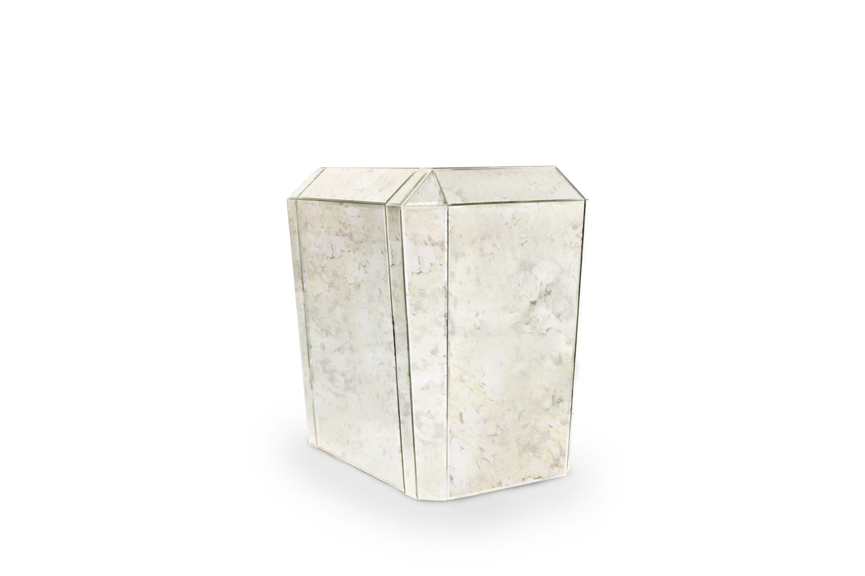 Tamara Open Aged Mirror Nightstand, Cocolea, , ,