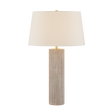 Highland Mills travertine table lamp by Hudson Valley Lighting in Aged Brass