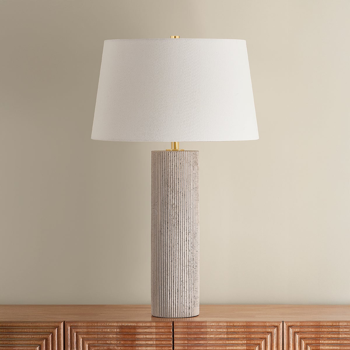 Highland Mills Table Lamp in Aged Brass – view 3