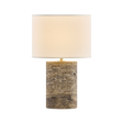Lawrence Park travertine table lamp by Hudson Valley Lighting in Aged Brass