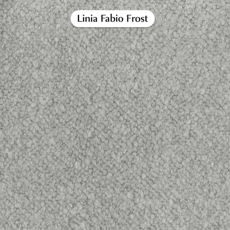 Trend Foot Stool - with Bouclé, Cocolea, Frost, Chrome,