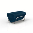 Trend Foot Stool - With Theodora, Cocolea, Lake, Chrome,