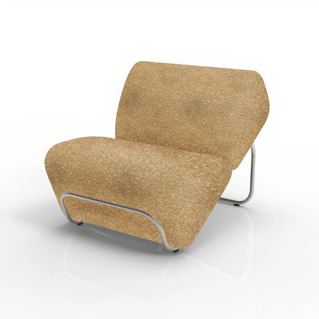 Trend Module Lounge with Bouclé, Cocolea, Chrome, Buff,