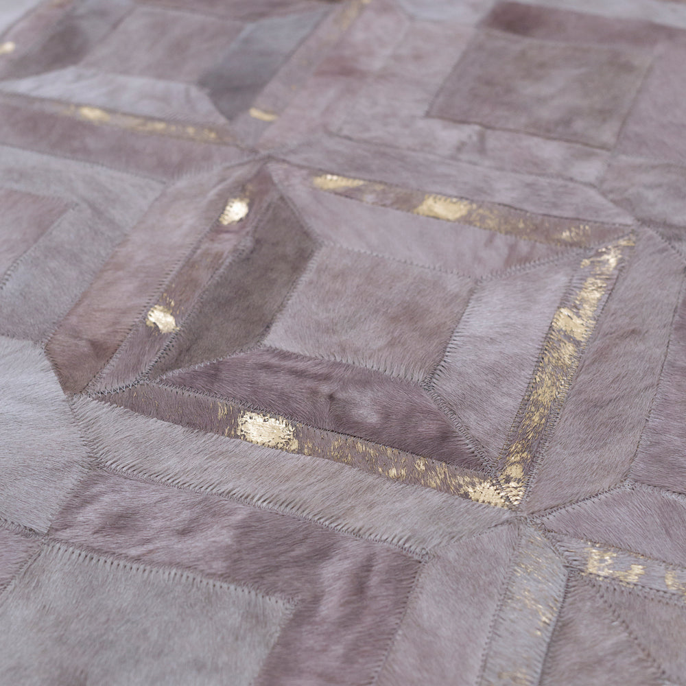 Mosaica Fog & Gold Art Hide Rug, Cocolea, , ,