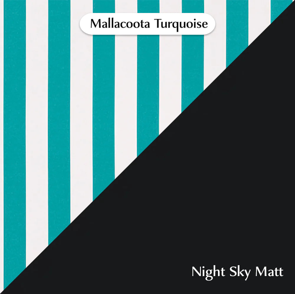 Outdoor Trend Foot Stool Mallacoota, Cocolea, Powder Coat - Night Sky - Matt, Turquoise,