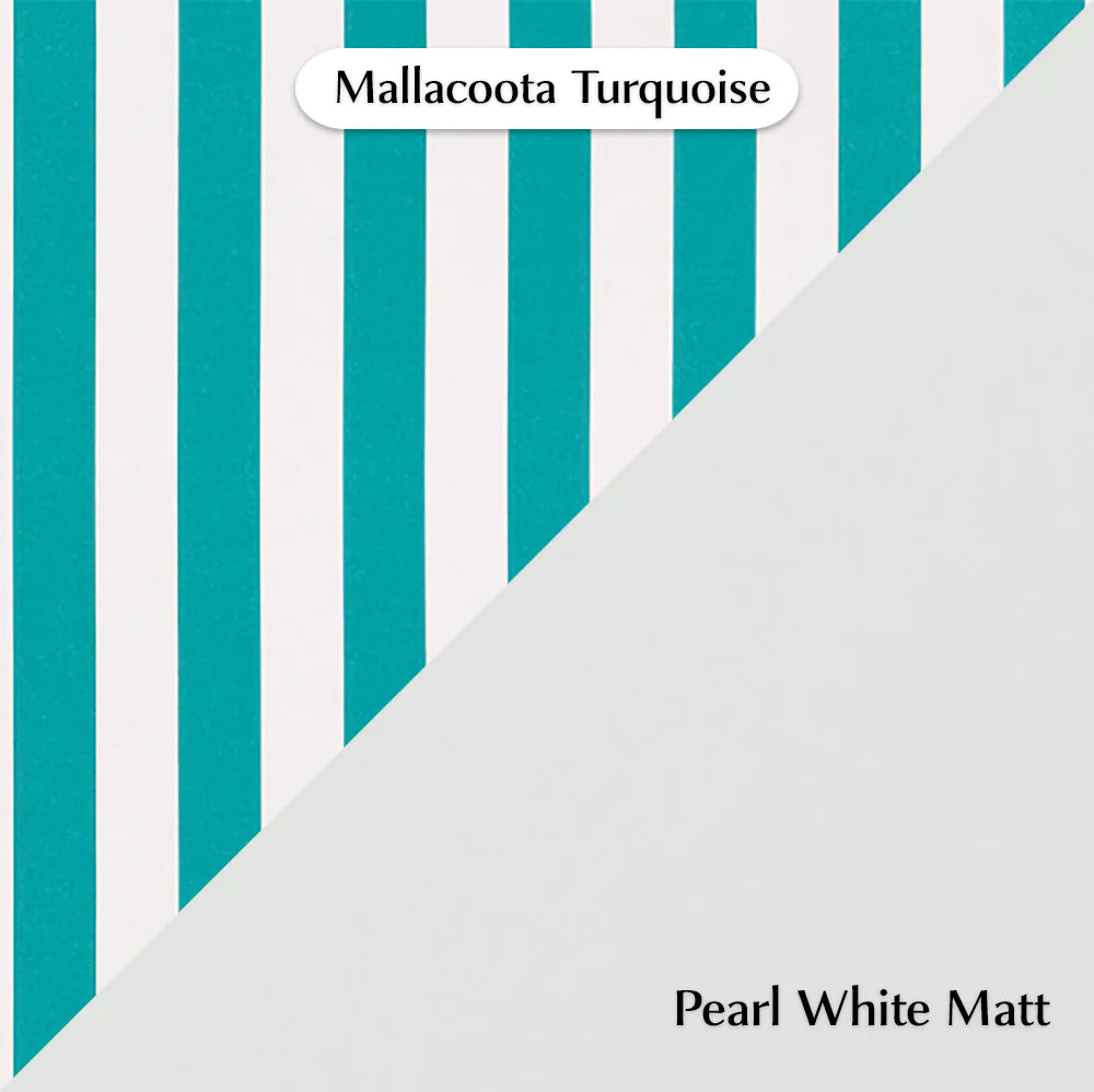 Outdoor Trend Foot Stool Mallacoota, Cocolea, Powder Coat - Pearl White - Gloss, Turquoise,