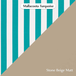 Outdoor Trend Foot Stool - Mallacoota, Cocolea, Powder Coat - Stone Beige - Matt, Turquoise,