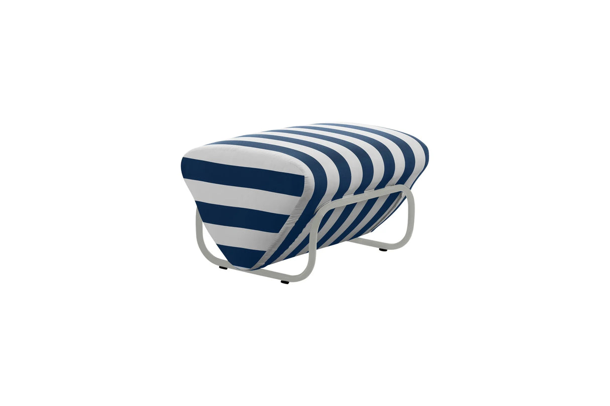 Outdoor Trend Foot Stool Mallacoota, Cocolea, Powder Coat - Pearl White - Gloss, Marine,