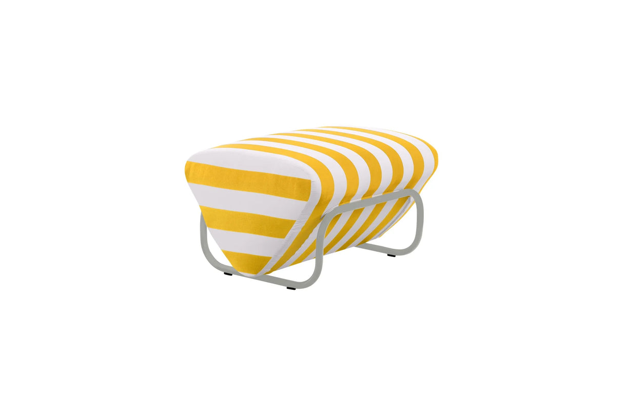 Outdoor Trend Foot Stool Mallacoota, Cocolea, Shale Grey - Satin, Sunshine,