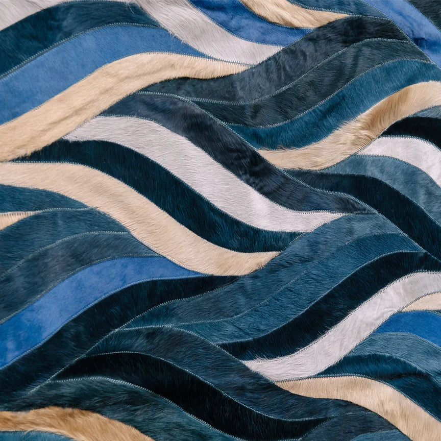 Onda Rectangle Rug - Blue, Cocolea, , ,