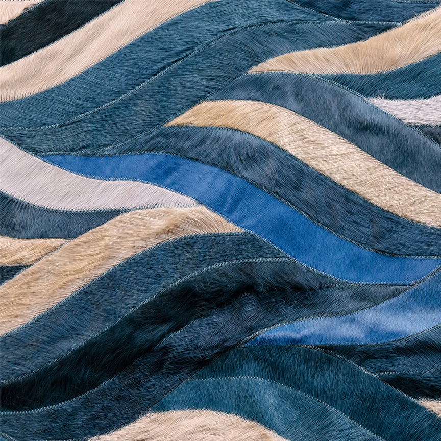 Onda Rectangle Rug - Blue, Cocolea, , ,