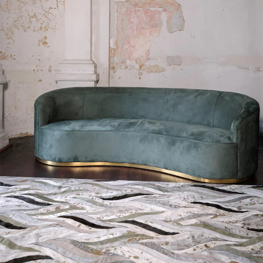 Onda Rectangle Rug - Olive Cocolea
