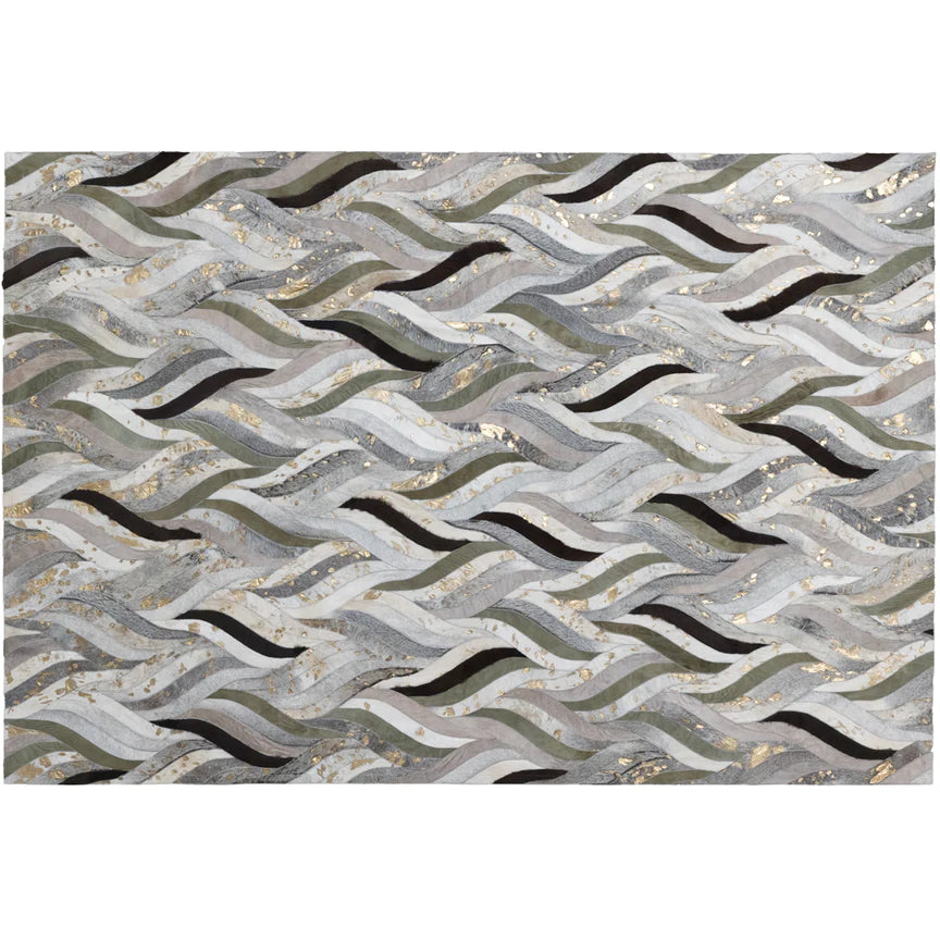 Onda Rectangle Rug - Olive Cocolea
