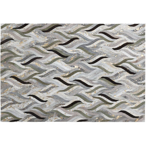 Onda Rectangle Rug - Olive Cocolea