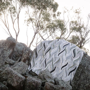 Onda Rectangle Rug - Olive Cocolea