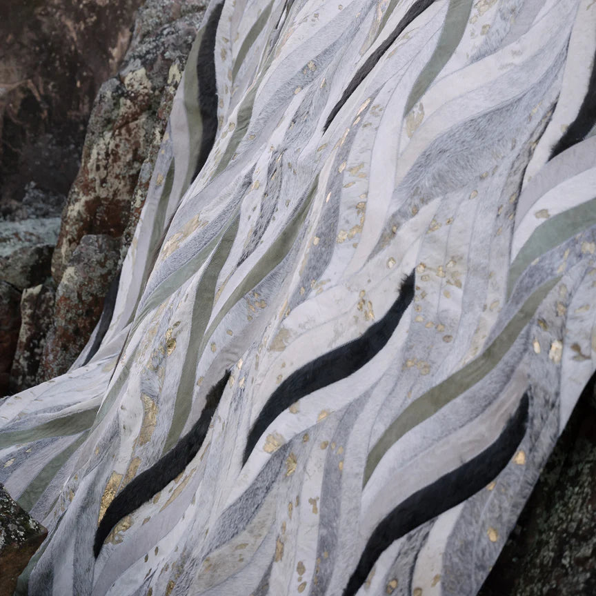Onda Rectangle Rug - Olive Cocolea