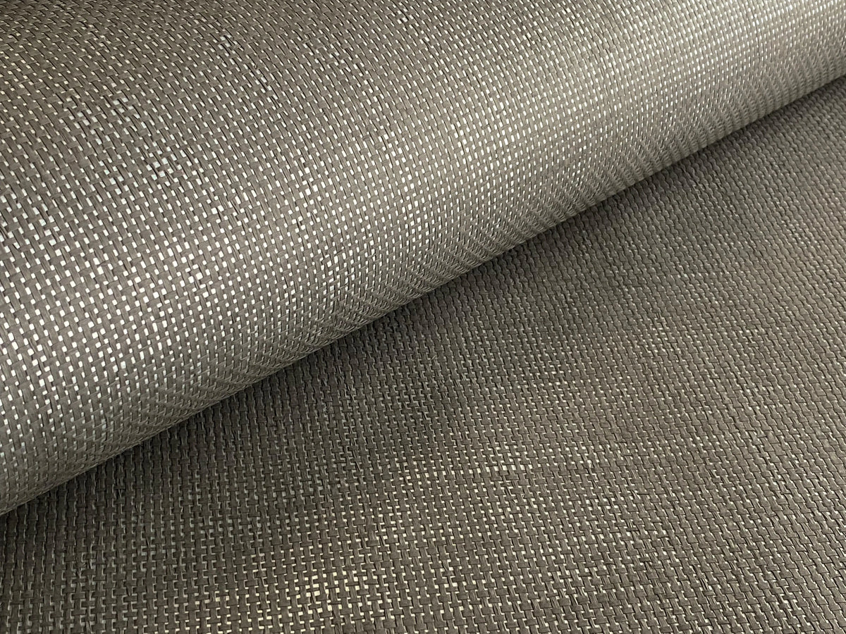 Charcoal & Silver Paperweave Wallpaper by Olive et Oriel