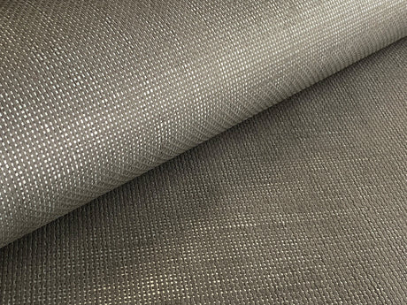 Charcoal & Silver Paperweave Wallpaper by Olive et Oriel