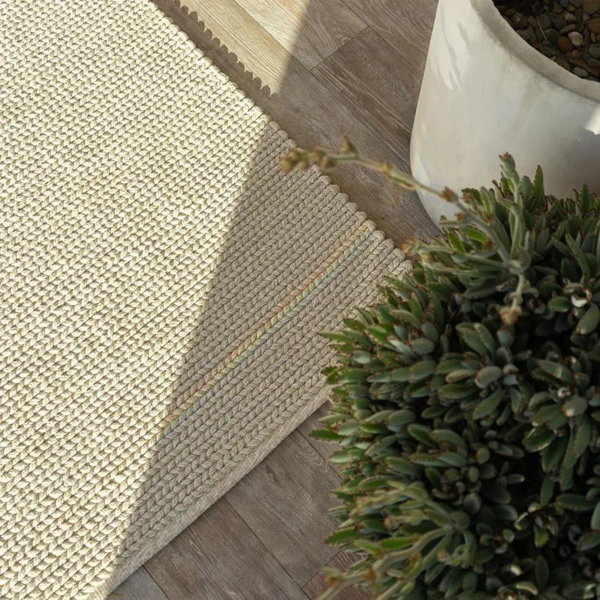 Marley Outdoor Rug – Ecru by Satara – view 4