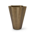 Maison Debrah Leryn sculptural floor planter in a vintage brass finish