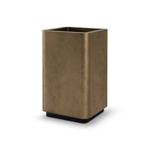 Maison Debrah Zivar brass metallic planter with matte black interior and base — view 3