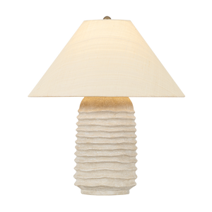 Gino handmade ceramic table lamp by Troy Lighting in ripple glaze