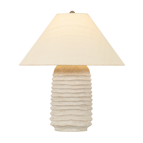 Gino handmade ceramic table lamp by Troy Lighting in ripple glaze