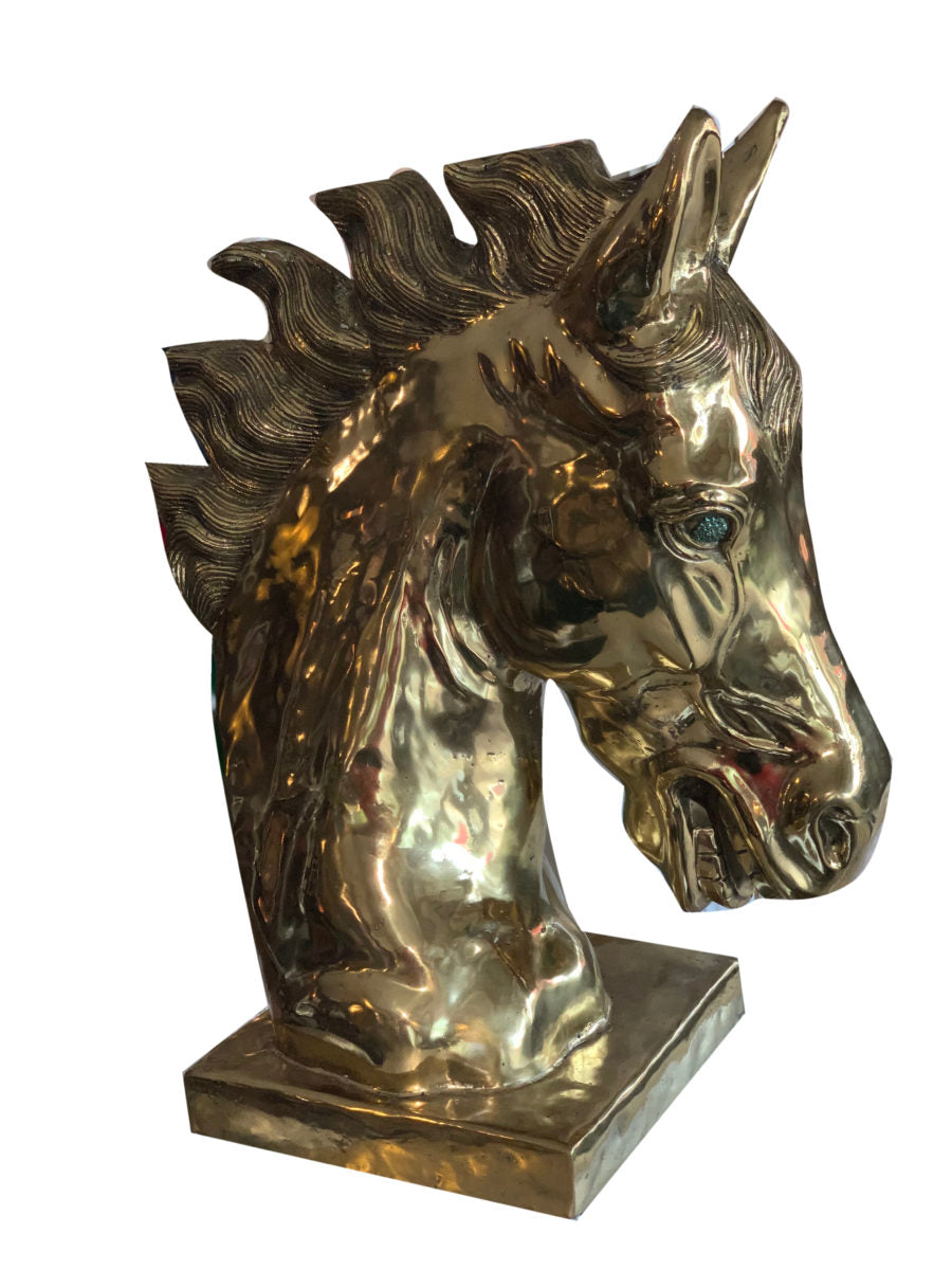 Brass and Crystal Horse Art Sculpture, Cocolea, , ,