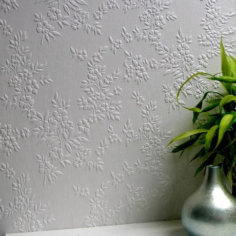 Portland Paintable wallpaper by Natty & Polly, full pattern view