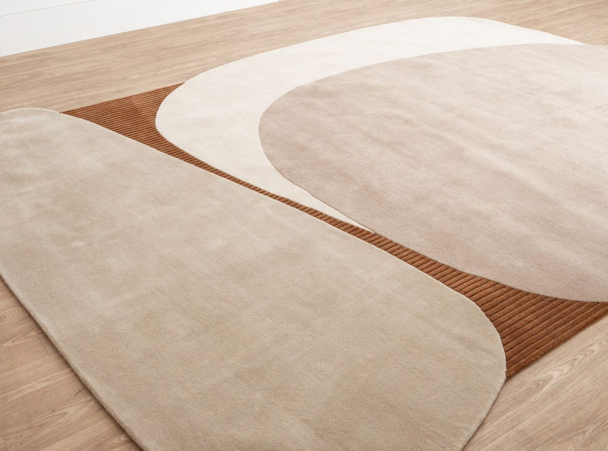 Pompidou Sculptural Oversized Wool Rug – Irregular Abstract Contemporary Form, Satara, , ,