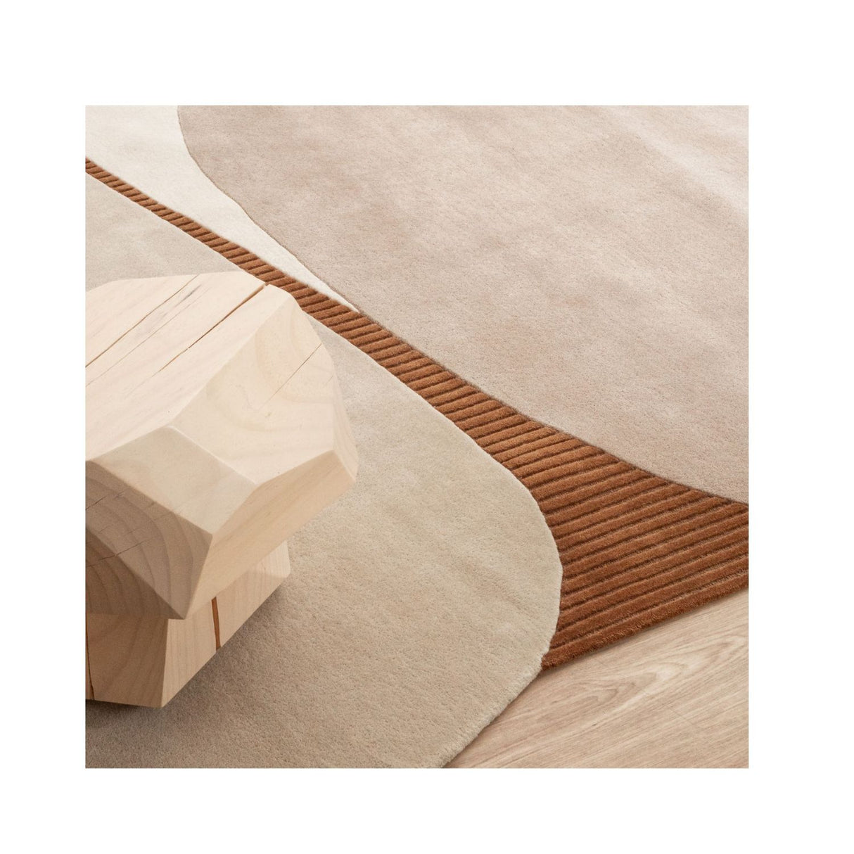 Pompidou Sculptural Oversized Wool Rug – Irregular Abstract Contemporary Form, Satara, , ,