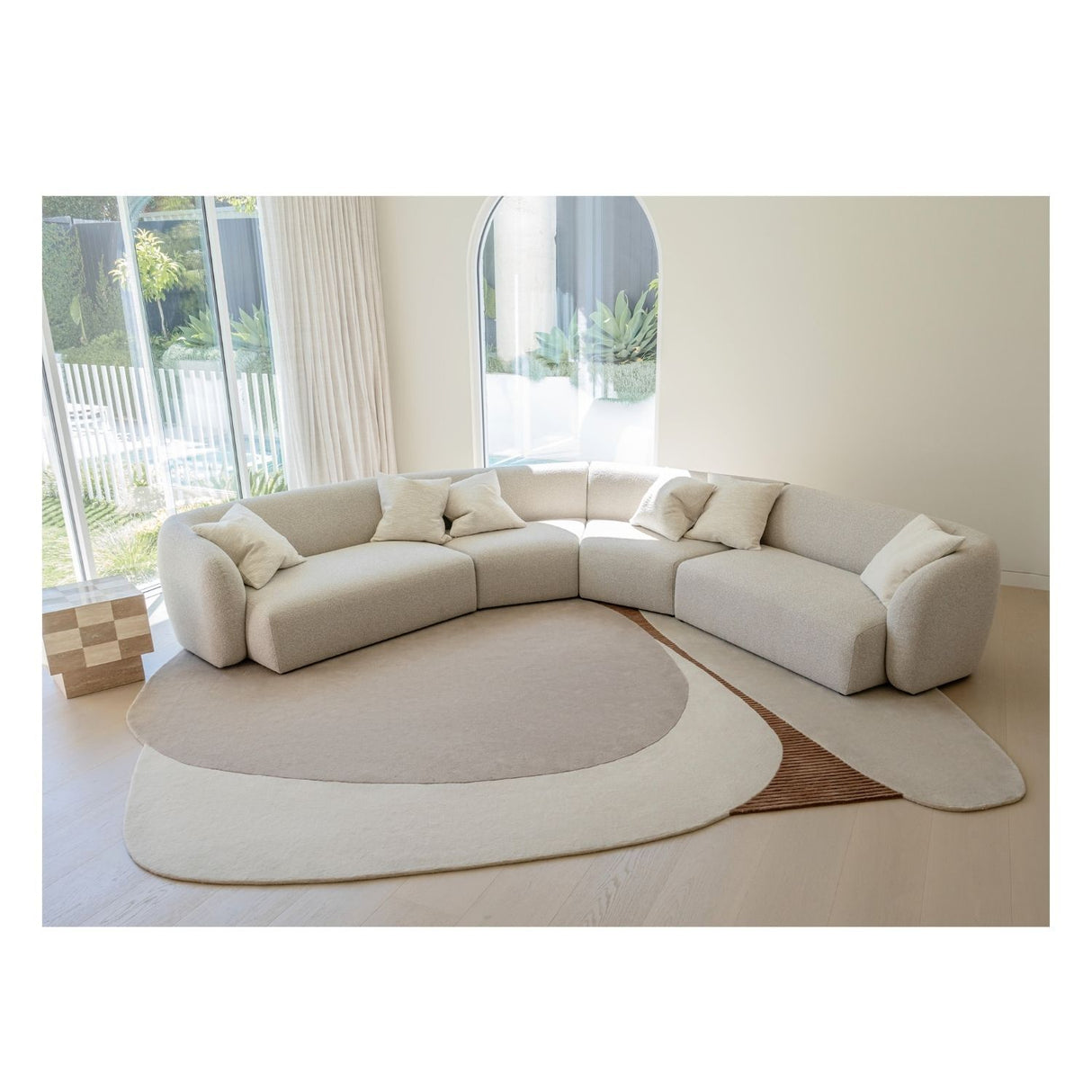 Pompidou Sculptural Oversized Wool Rug – Irregular Abstract Contemporary Form, Satara, , ,