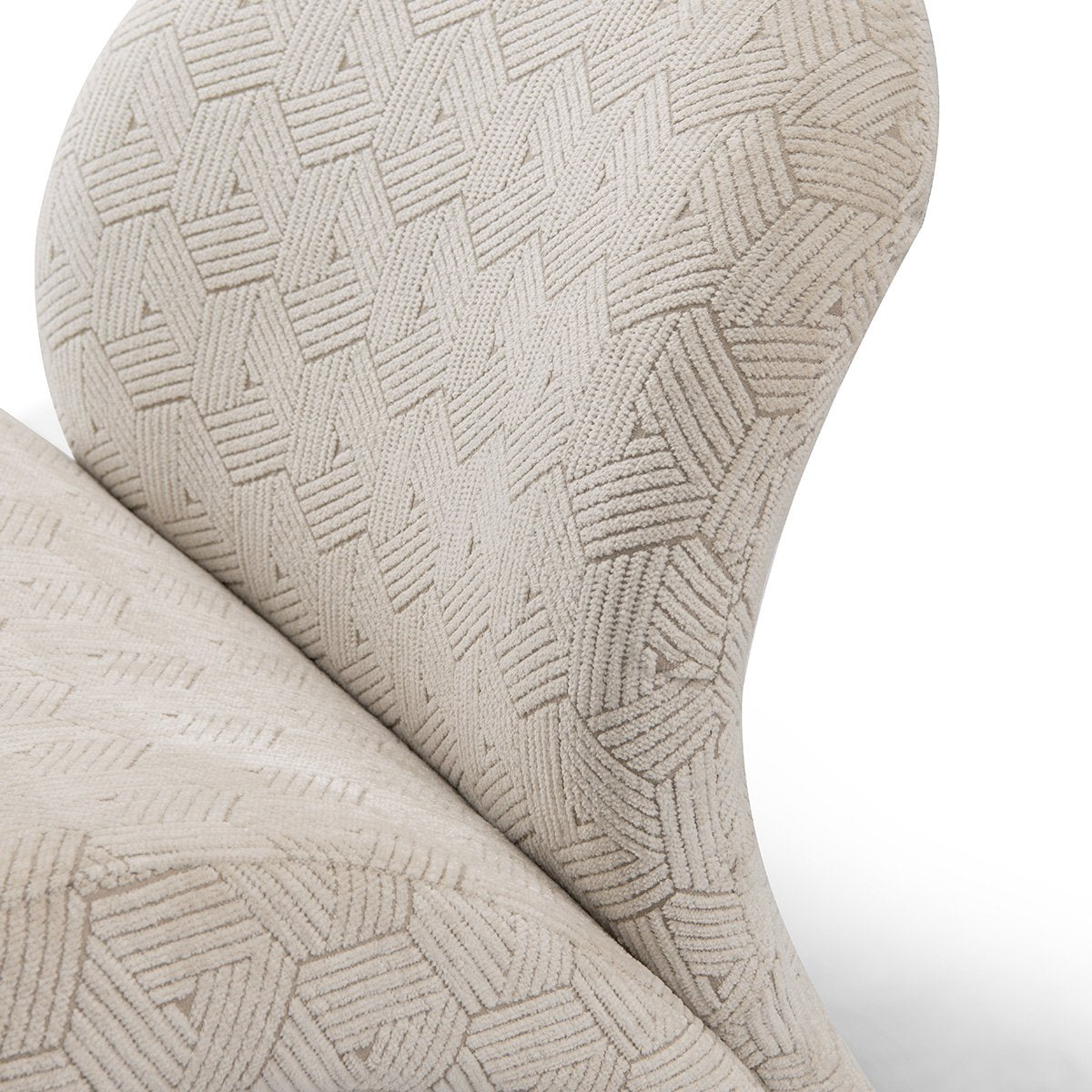 Maison Debrah Stagecraft upholstered armchair with lumbar cushion and brushed copper detail — view 4