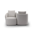 Arcadia Wide Upholstered Lounge Armchair with Two Cushions, Maison Debrah, , ,