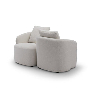Arcadia Wide Upholstered Lounge Armchair with Two Cushions, Maison Debrah, , ,