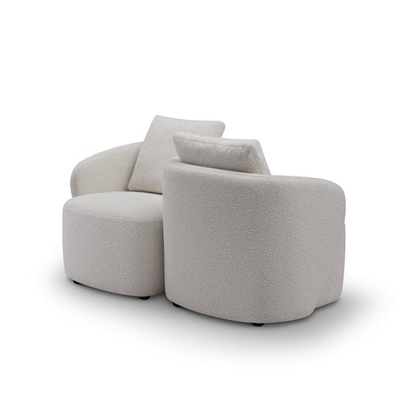 Arcadia Wide Upholstered Lounge Armchair with Two Cushions, Maison Debrah, , ,