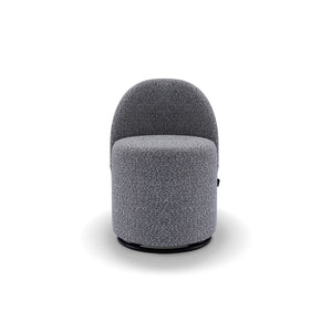 Maison Debrah Wovren swivel barrel chair in alternative upholstery fabric