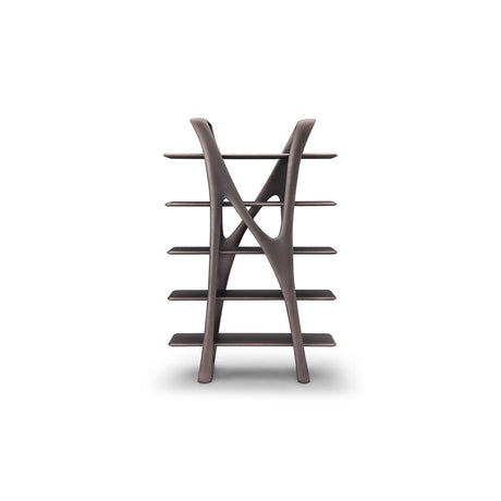 Maison Debrah Marenza sculptural shelving unit in dual grey with layered shelves