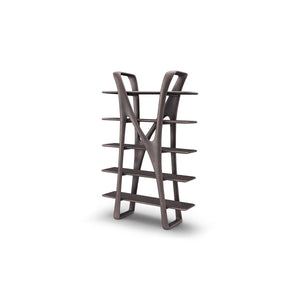 Maison Debrah Marenza sculptural shelving unit in dual grey with layered shelves — view 2