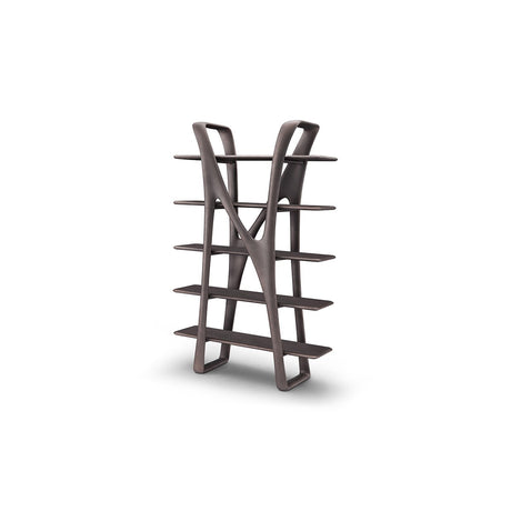 Maison Debrah Marenza sculptural shelving unit in dual grey with layered shelves — view 2