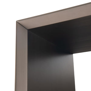 Maison Debrah Cadren ten-bay brass metallic bookcase with dark back panels and steel joints — view 3