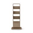 Maison Debrah Gradven tall open shelving unit with brushed bronze steel frame and four shelves